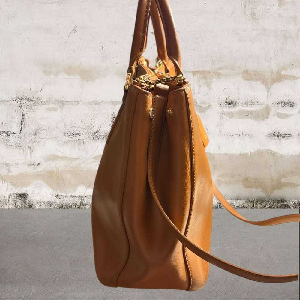 Tory Burch Tan Leather Satchel & Crossbody - Picture 2 of 12